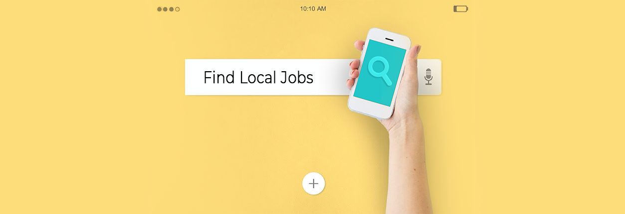 Mobile app showing local jobs | JollyHires
