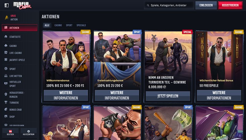 Best mafia casino login in Germany